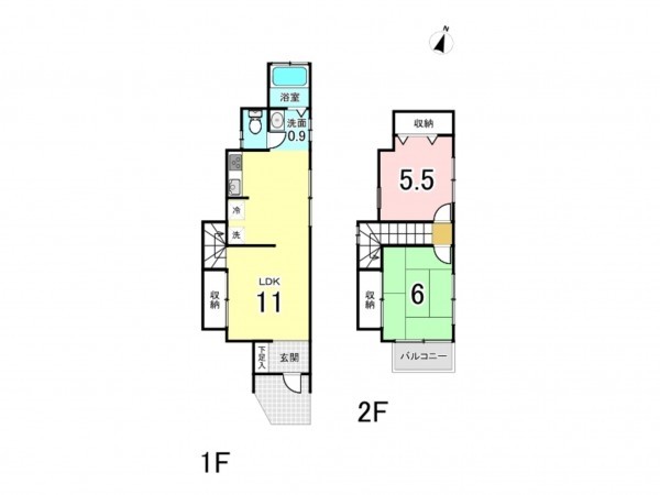 相模原市南区磯部、中古一戸建ての間取り画像です