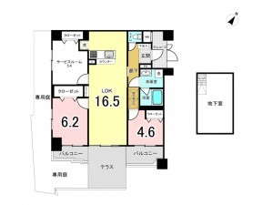 相模原市南区上鶴間本町、マンションの間取り画像です