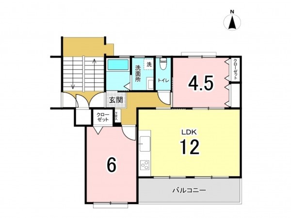 相模原市南区相武台、マンションの間取り画像です