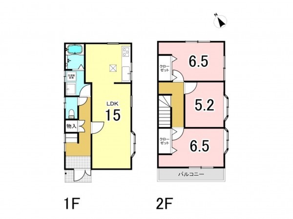 相模原市南区東大沼、中古一戸建ての間取り画像です