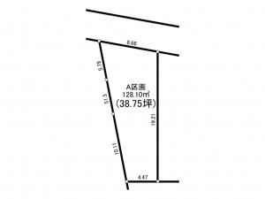 相模原市南区西大沼、土地の間取り画像です