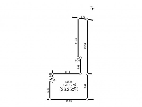 相模原市南区西大沼、土地の間取り画像です