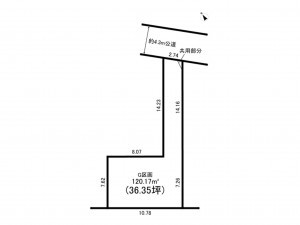 相模原市南区西大沼、土地の間取り画像です