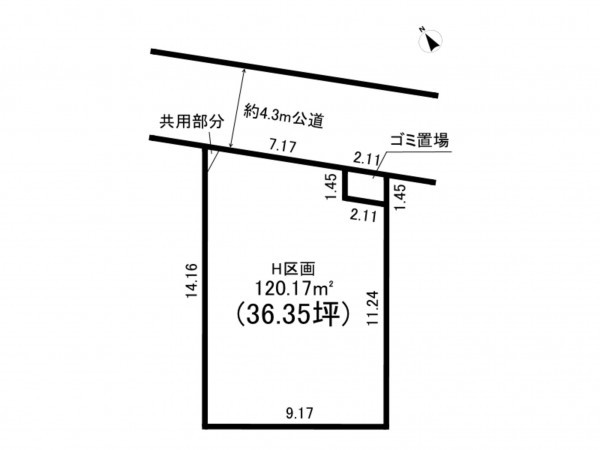 相模原市南区西大沼、土地の間取り画像です