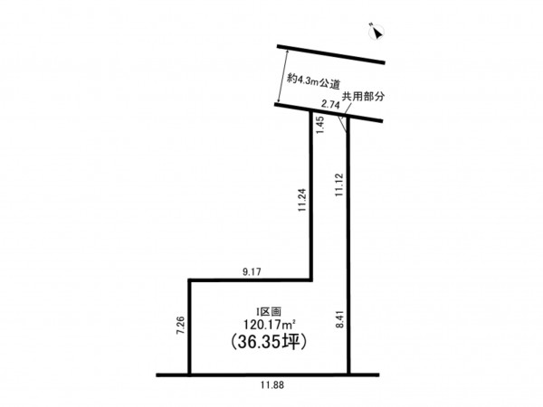 相模原市南区西大沼、土地の間取り画像です