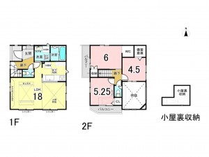 相模原市南区磯部、新築一戸建ての間取り画像です