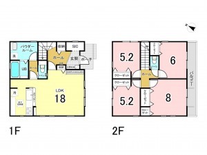相模原市南区相武台、新築一戸建ての間取り画像です