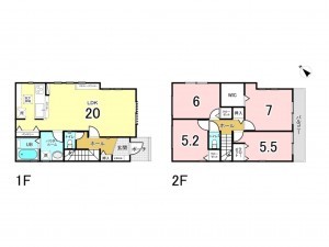 相模原市南区相武台、新築一戸建ての間取り画像です