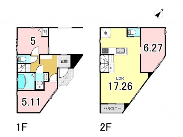 相模原市南区文京、新築一戸建ての間取り画像です