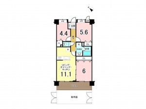 相模原市南区上鶴間本町、マンションの間取り画像です