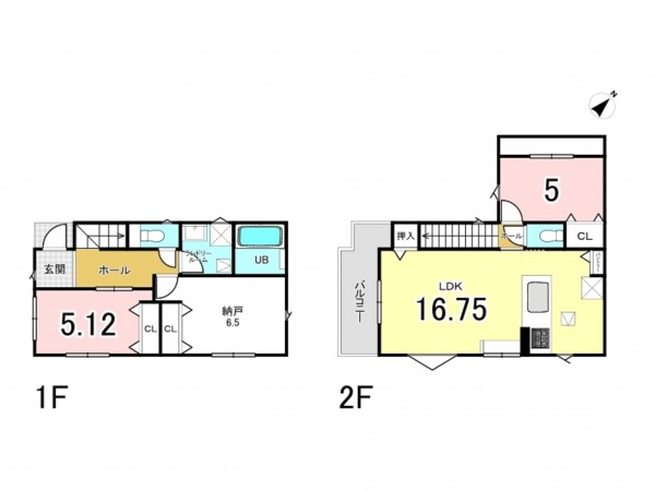 相模原市南区御園、新築一戸建ての間取り画像です