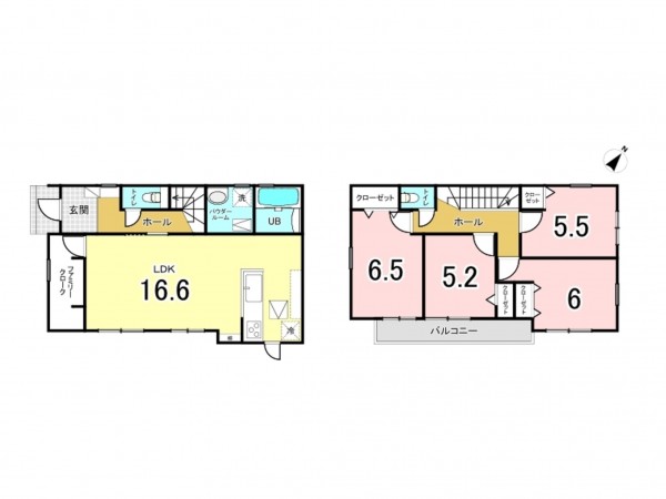 相模原市南区相模台、新築一戸建ての間取り画像です