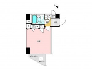 相模原市南区東林間、マンションの間取り画像です
