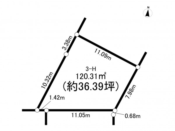 相模原市南区上鶴間本町、土地の間取り画像です