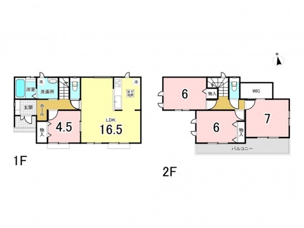 相模原市南区上鶴間本町、新築一戸建ての間取り画像です