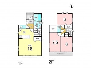 相模原市南区上鶴間本町、新築一戸建ての間取り画像です