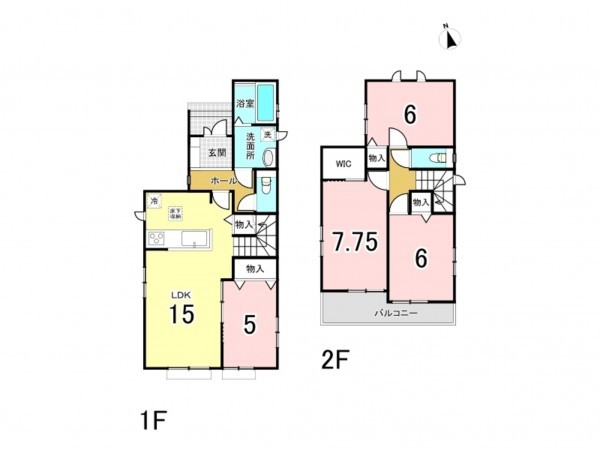 相模原市南区上鶴間本町、新築一戸建ての間取り画像です