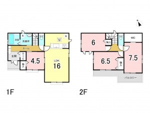 相模原市南区上鶴間本町、新築一戸建ての間取り画像です