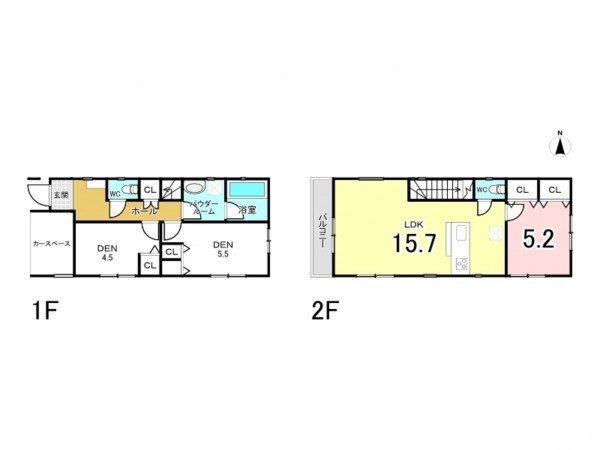 相模原市南区御園、中古一戸建ての間取り画像です