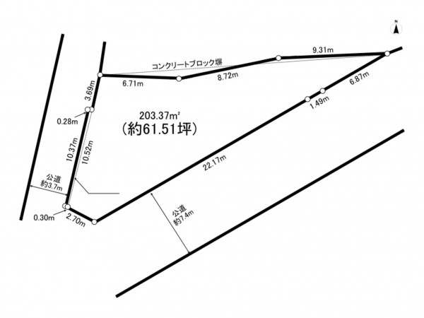 相模原市南区下溝、土地の間取り画像です