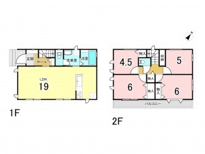相模原市南区相模台、新築一戸建ての間取り画像です