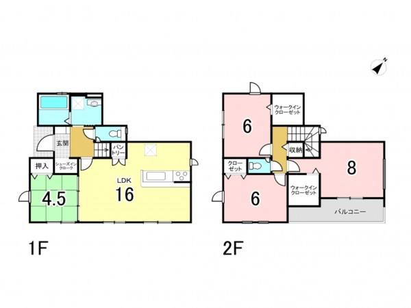 相模原市南区磯部、新築一戸建ての間取り画像です