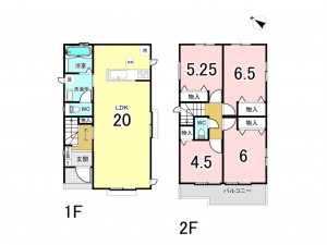 相模原市南区相模台、新築一戸建ての間取り画像です