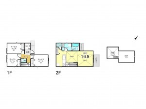 相模原市南区相南、新築一戸建ての間取り画像です