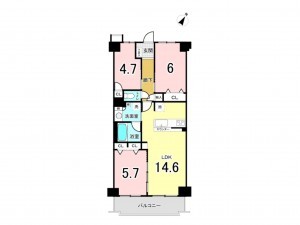 相模原市南区上鶴間本町、マンションの間取り画像です