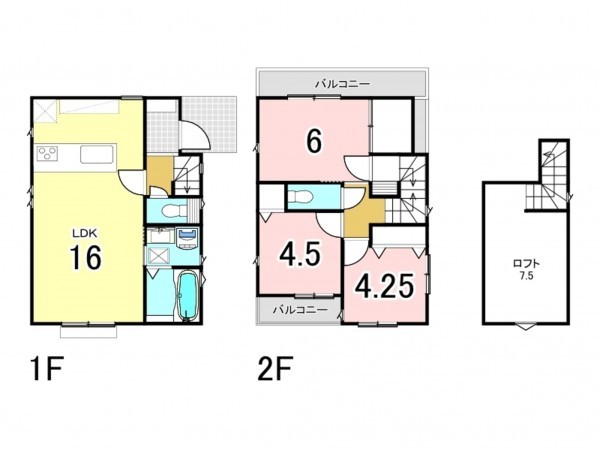 相模原市南区御園、新築一戸建ての間取り画像です