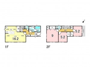 相模原市南区相模台、中古一戸建ての間取り画像です
