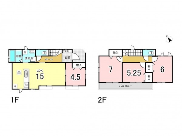 相模原市南区西大沼、新築一戸建ての間取り画像です