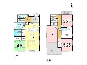相模原市南区新戸、新築一戸建ての間取り画像です