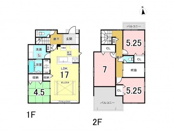 相模原市南区新戸、新築一戸建ての間取り画像です