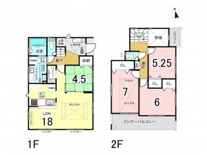 相模原市南区新戸、新築一戸建ての間取り画像です