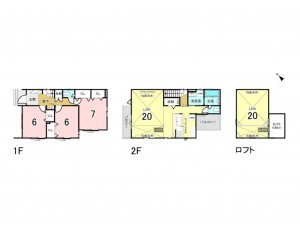 相模原市南区御園、新築一戸建ての間取り画像です