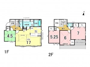 相模原市南区麻溝台、新築一戸建ての間取り画像です