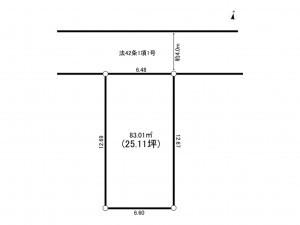 相模原市南区御園、土地の間取り画像です