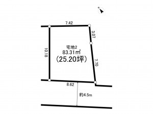 相模原市南区御園、土地の間取り画像です