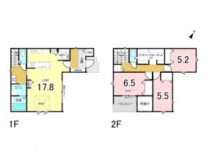 相模原市南区相模台、新築一戸建ての間取り画像です
