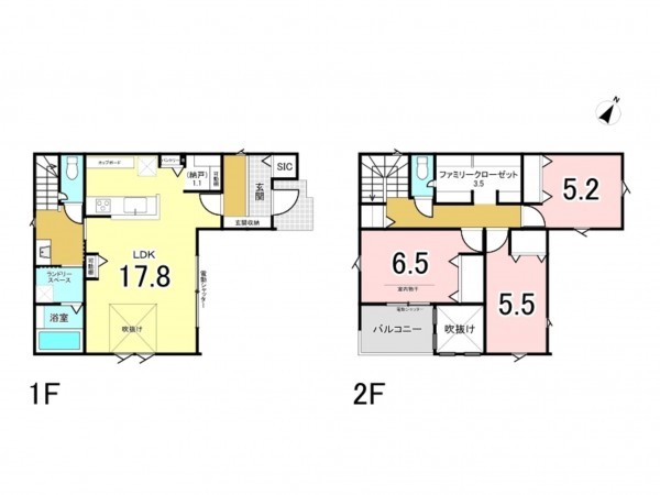 相模原市南区相模台、新築一戸建ての間取り画像です
