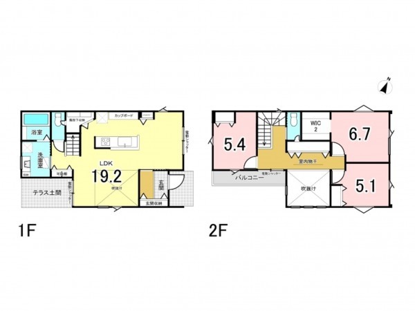 相模原市南区相模台、新築一戸建ての間取り画像です