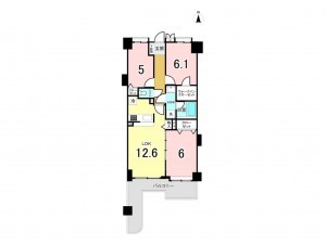 相模原市南区上鶴間本町、マンションの間取り画像です