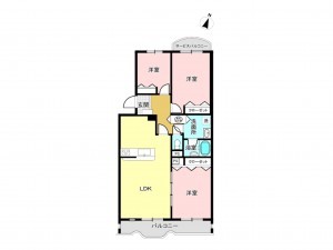 相模原市南区上鶴間本町、マンションの間取り画像です