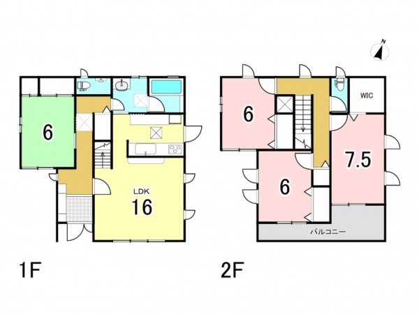 相模原市南区上鶴間本町、中古一戸建ての間取り画像です