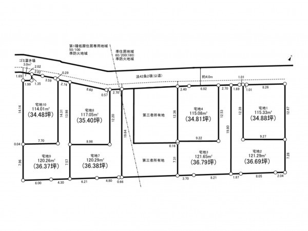 相模原市南区上鶴間、土地の間取り画像です
