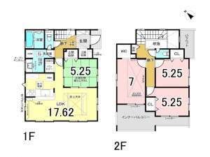 相模原市南区相模台、新築一戸建ての間取り画像です
