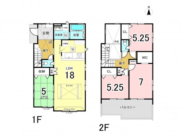 相模原市南区新戸、新築一戸建ての間取り画像です