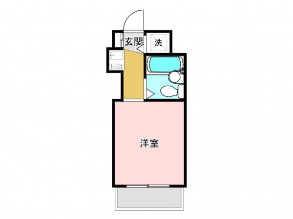 相模原市南区相武台、マンションの間取り画像です