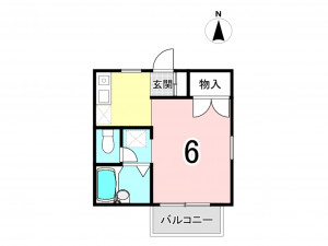 相模原市南区東大沼、収益物件/アパートの間取り画像です